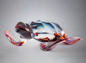DINO ROSIN GLASS TURTLE SCULPT
