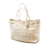 DIOR WHITE LEATHER TOTE BAG WI