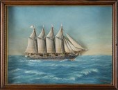 DIORAMA OF A FOUR-MASTED AMERI