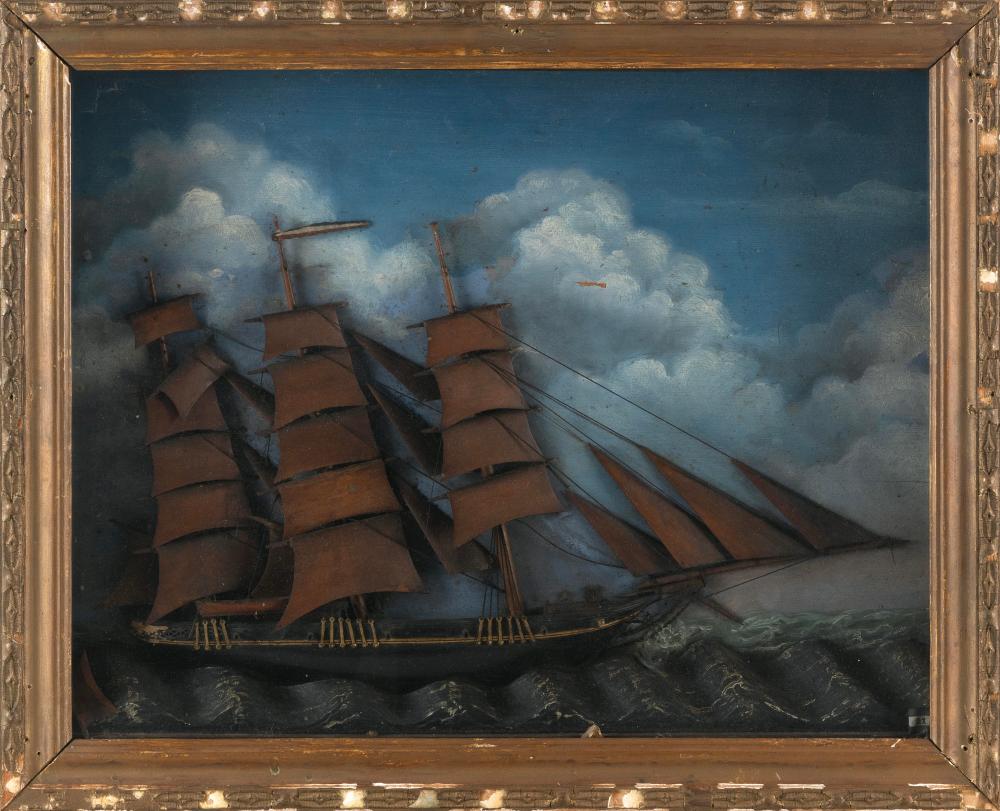DIORAMA OF A THREE-MASTED