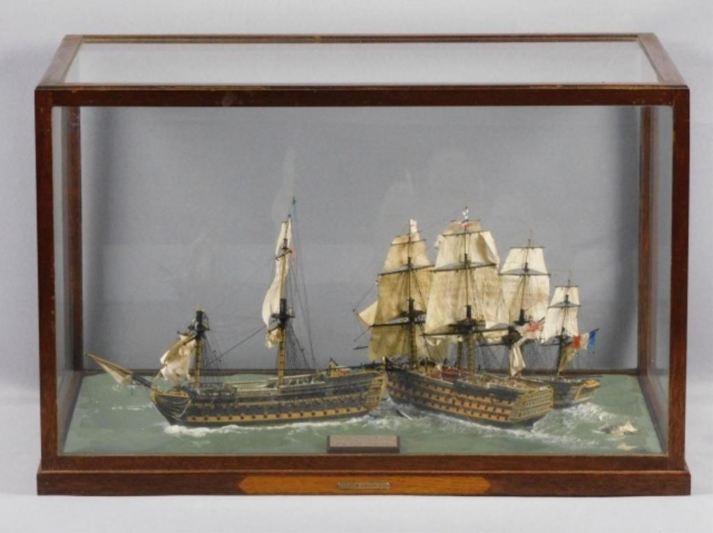 DIORAMA OF HMS VICTORY BREAKING THE
