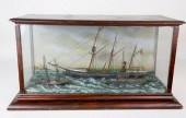DIORAMA OF SHIPPING OFF THE CO