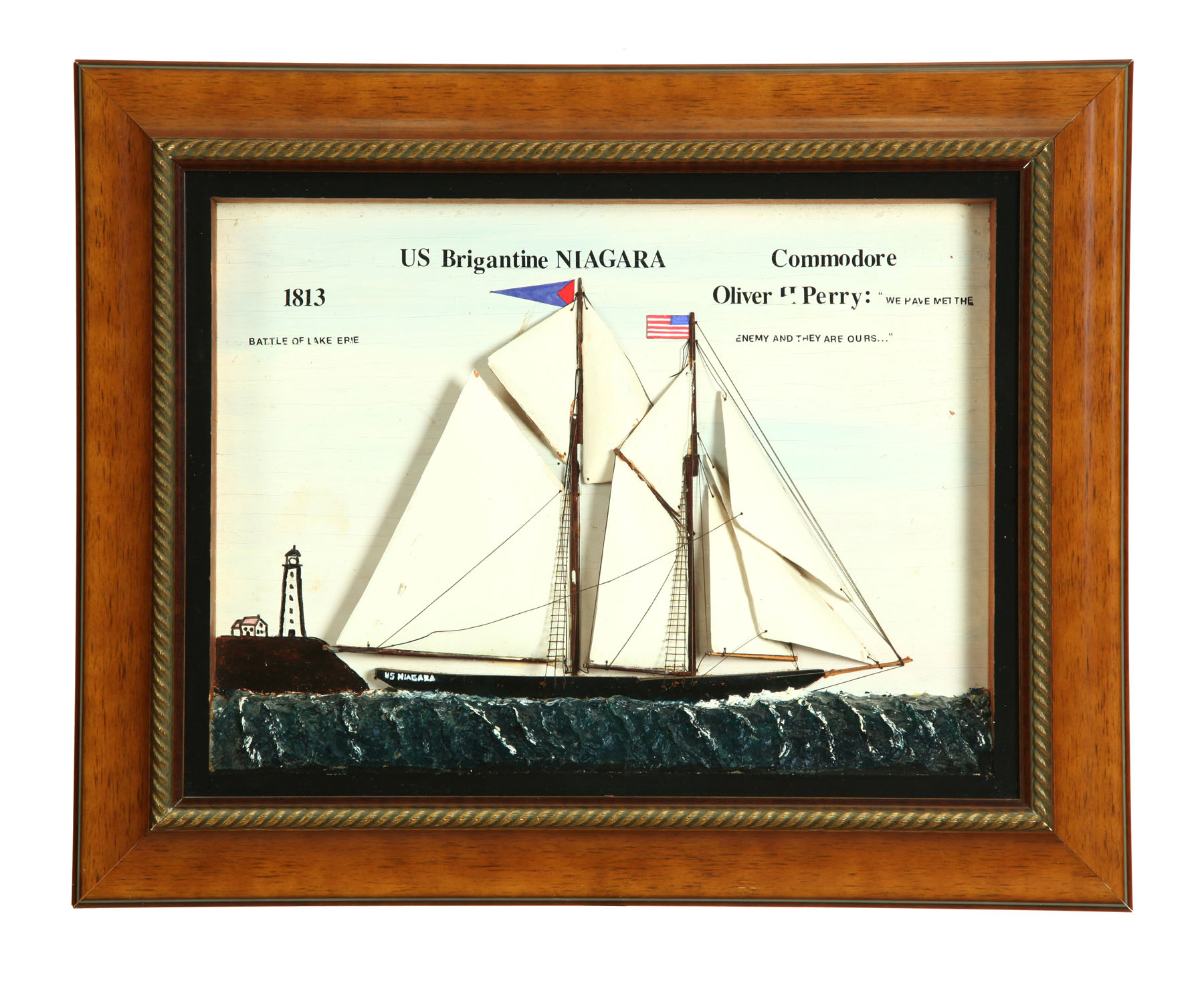 DIORAMA OF THE BRIGANTINE NIAGARA.