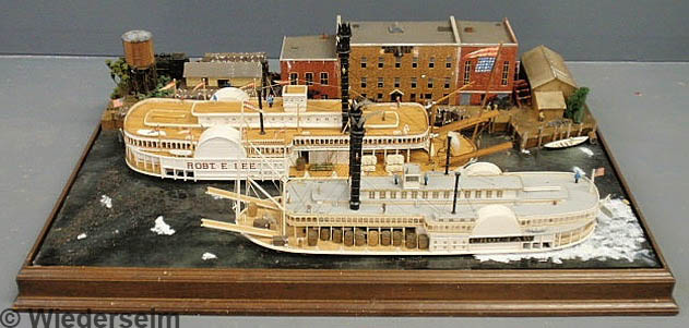 Diorama of the steamship Robert