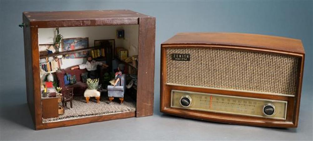 DIORAMA OF TWO FIGURES IN AN