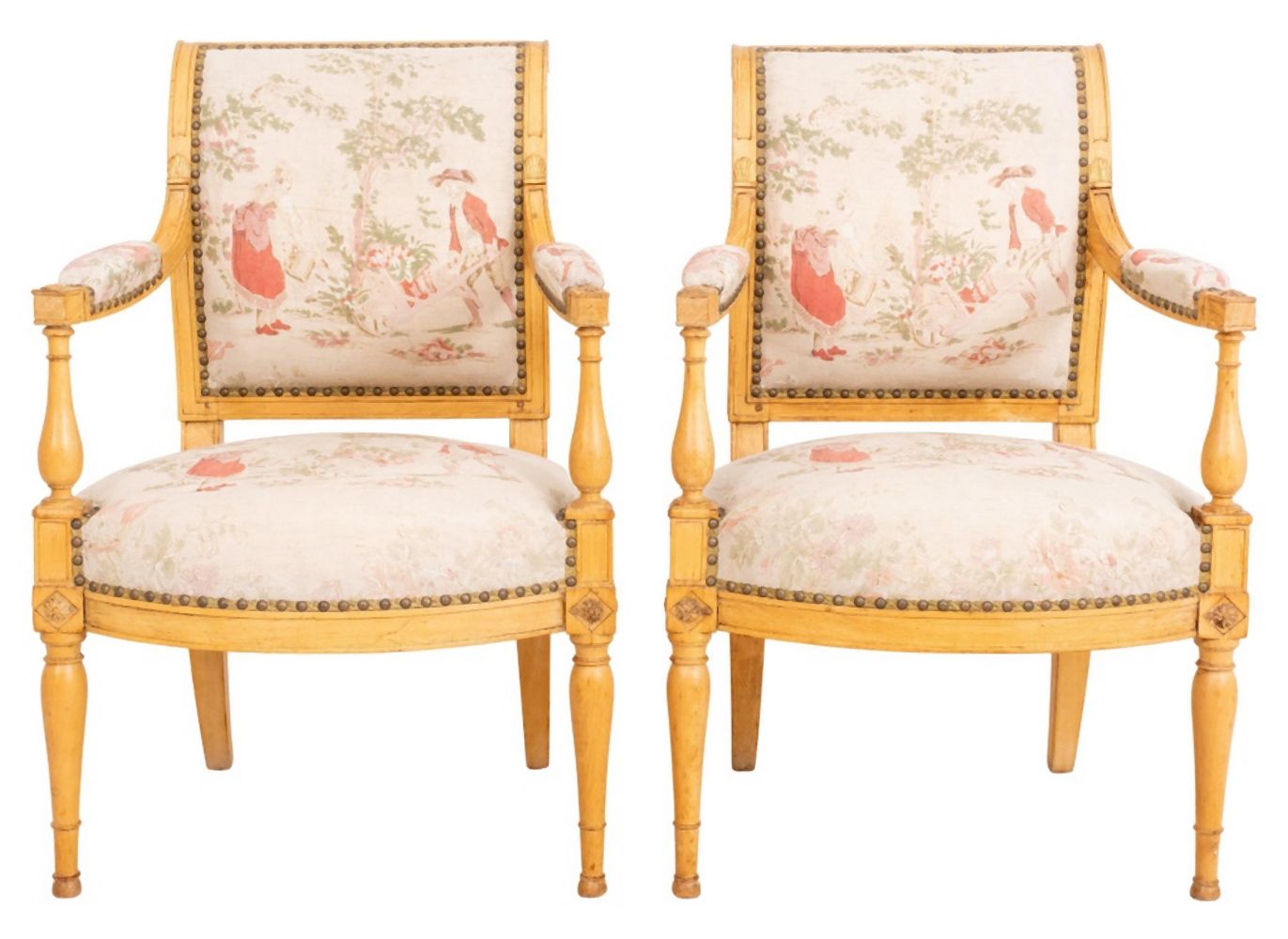 DIRECTOIRE BEECHWOOD FAUTEUILS, CA.