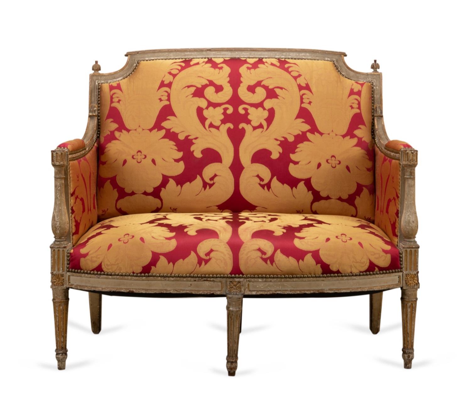 DIRECTOIRE PAINTED PARCEL GILT