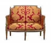 DIRECTOIRE PAINTED PARCEL GILT