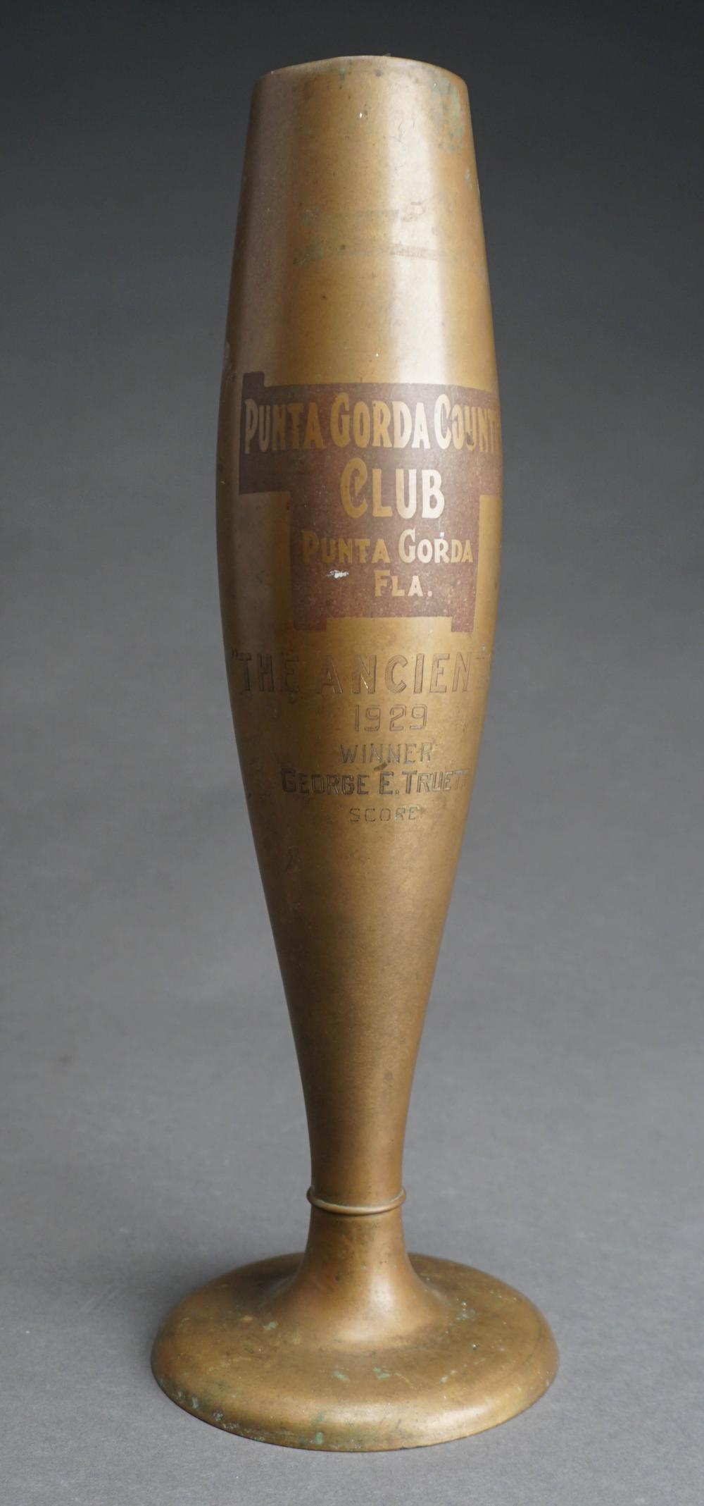 DIRIGOLD BRONZE TROPHY VASE, H: