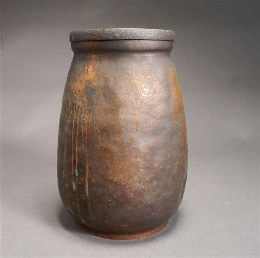 DIRK VAN ERP COPPER VASE, H: 10-3/4
