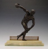 DISCUS THROWER BRONZE: 11'' h.