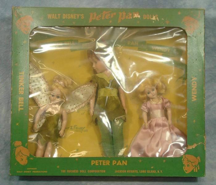 Disney Peter Pan Dolls set, hard