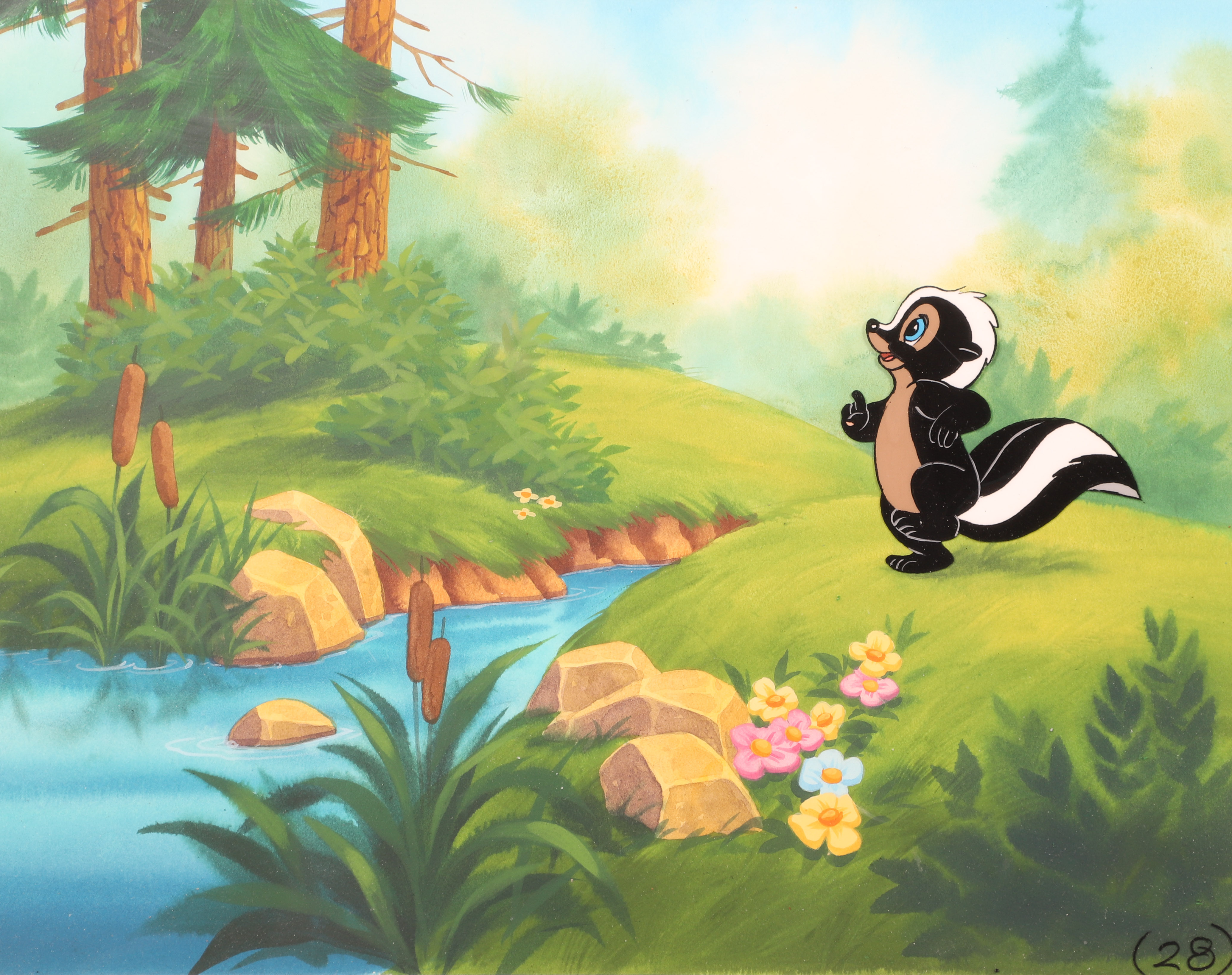 Disney production cel of Flower,