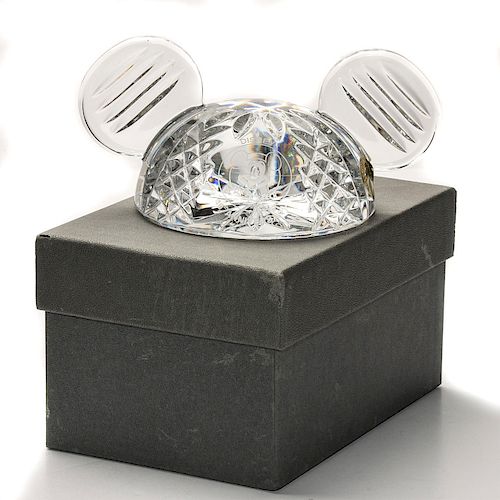 DISNEY WATERFORD CRYSTAL MICKEY