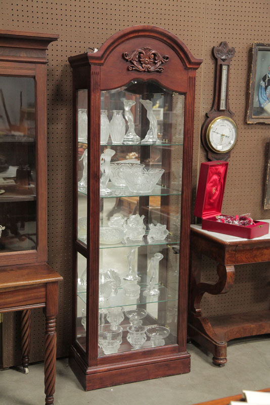 DISPLAY CASE. Mahogany having an