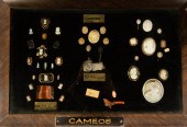 DISPLAY CASE WITH VARIOUS OBJE