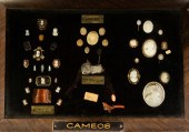 DISPLAY CASE WITH VARIOUS OBJE