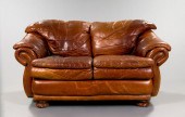 Distressed Brown Leather Overs
