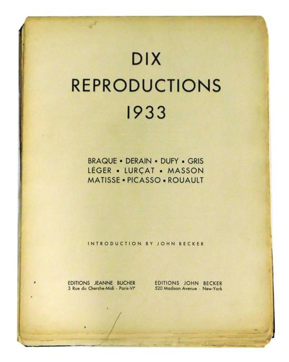 "DIX REPRODUCTIONS", 1933,