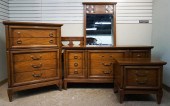 DIXIE MAHOGANY TRIPLE DRESSER