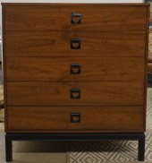DIXIE WALNUT CHEST OF DRAWERS,