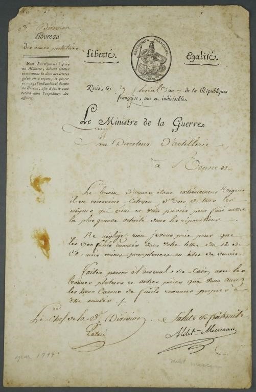 DOCUMENT: 1799 NAPOLEON'S