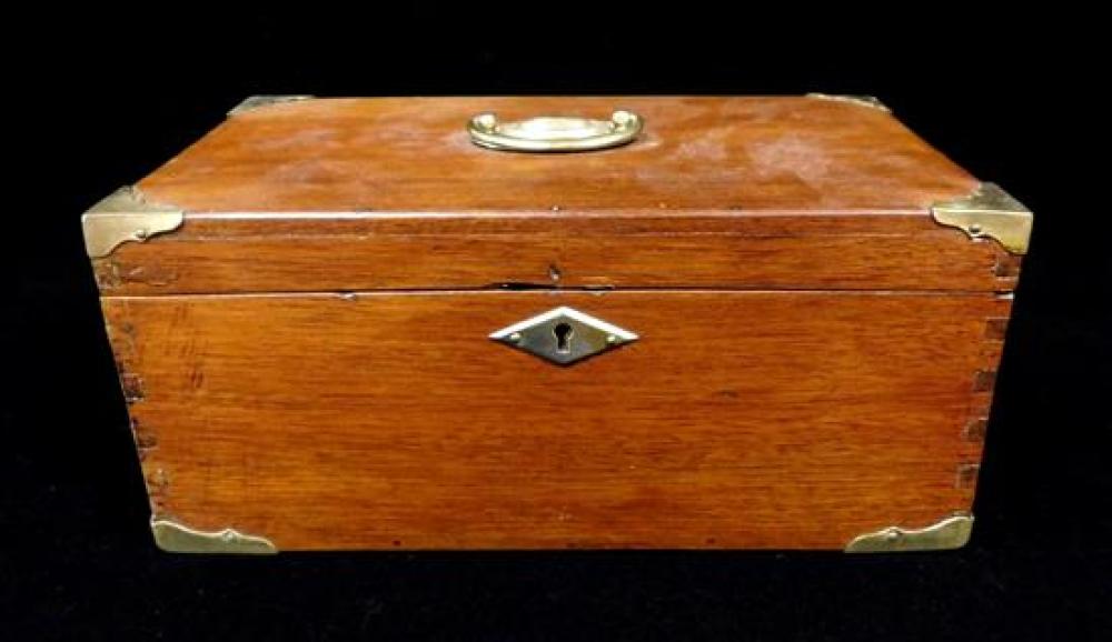 DOCUMENT BOX, 19TH C., WOODEN