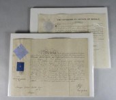 DOCUMENTS, MILITARIA, BOMBAY (