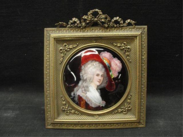 DOFVAL. Signed Enamel Plaque.