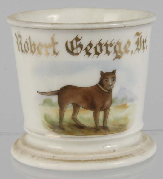 Dog Shaving Mug.  Description