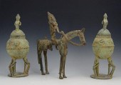 DOGON BRONZE HORSE & PR LIDDED