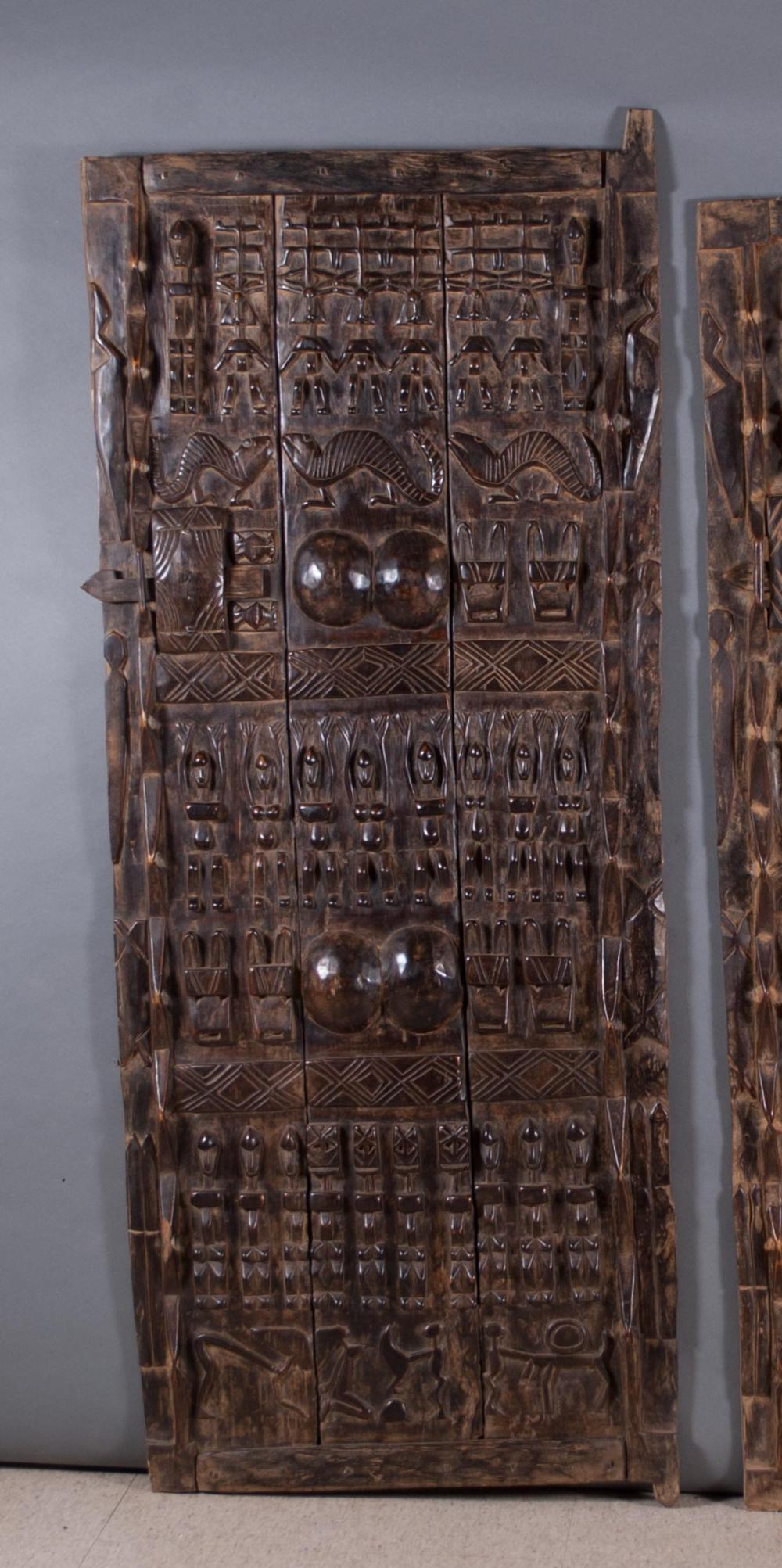 DOGON CARVED WOOD GRANARY DOOR, THE