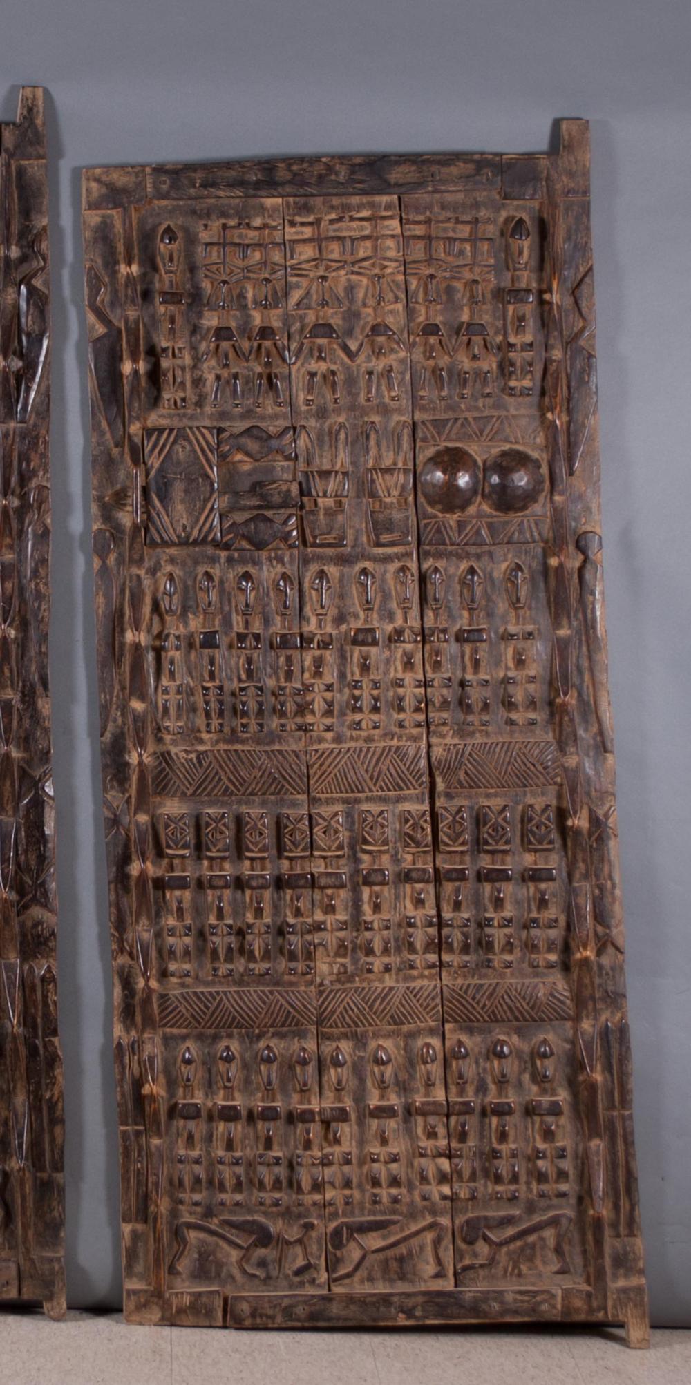 DOGON CARVED WOOD GRANARY DOOR, THE