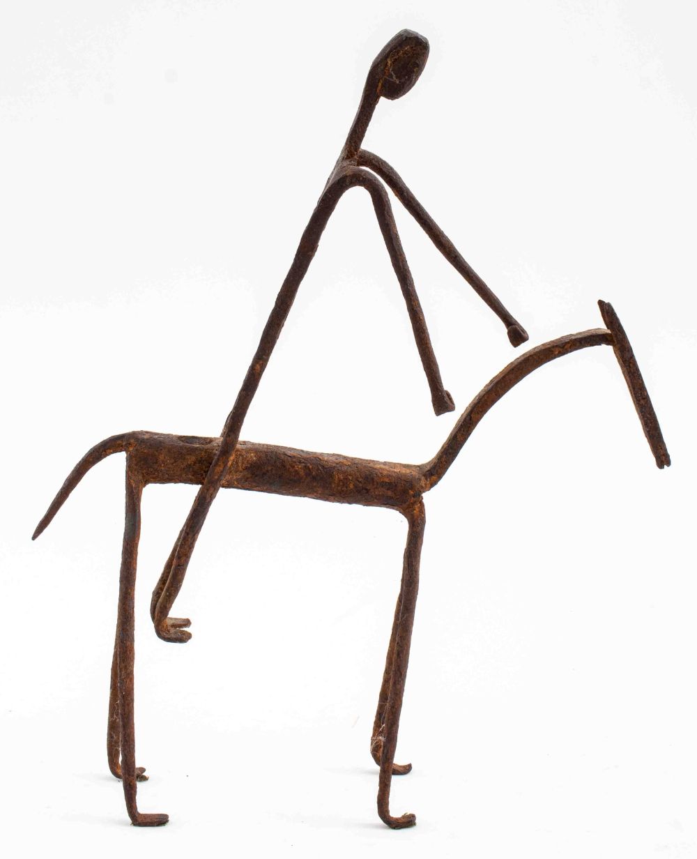 DOGON CAST IRON SCULPTURE OF