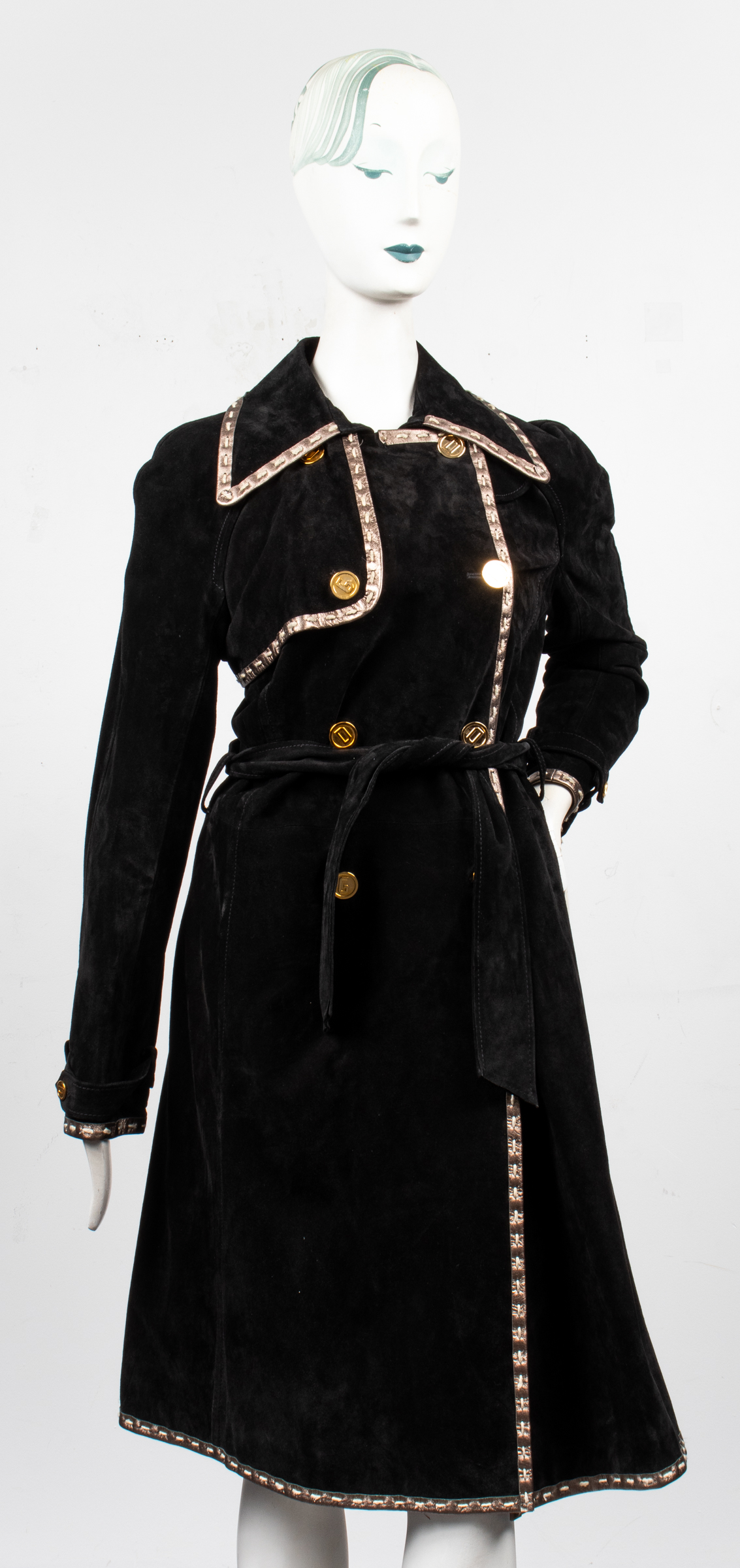 DOLCE & GABBANA BLACK SUEDE WITH