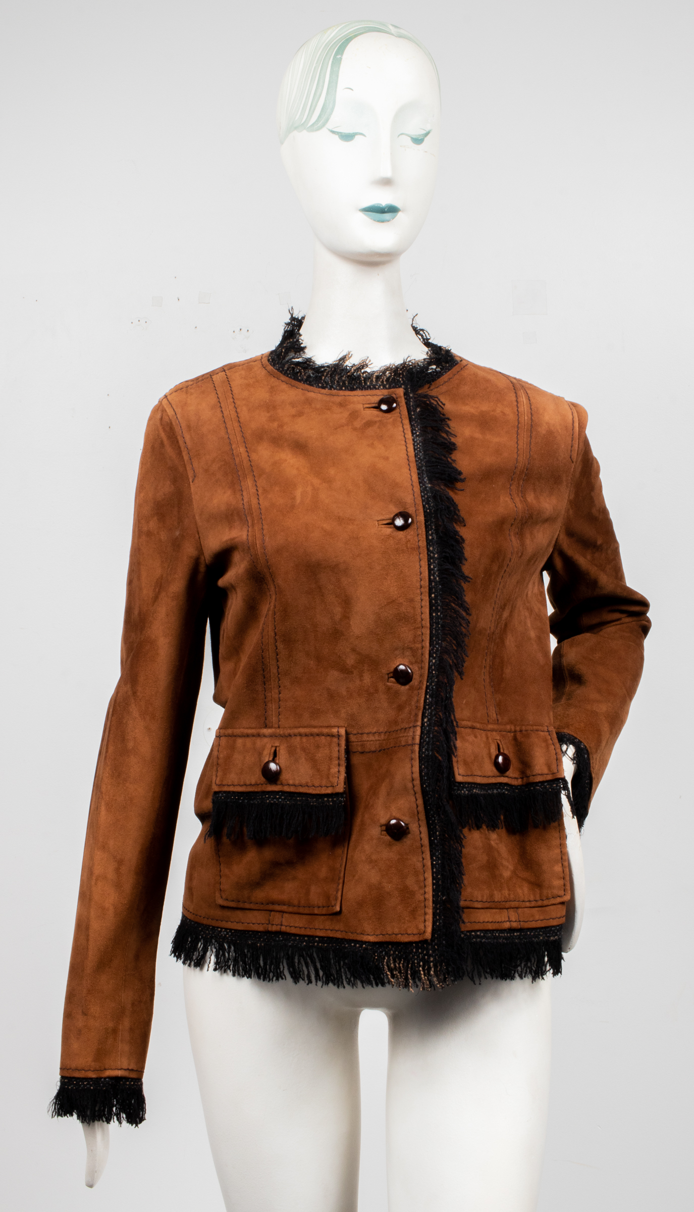 DOLCE & GABBANA BROWN SUEDE