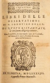 Dolce Lodovico I Quattro Libri