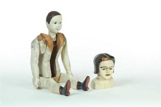 DOLL AND HEAD.  Probably