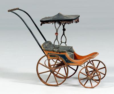 Doll surrey with fringe on top,