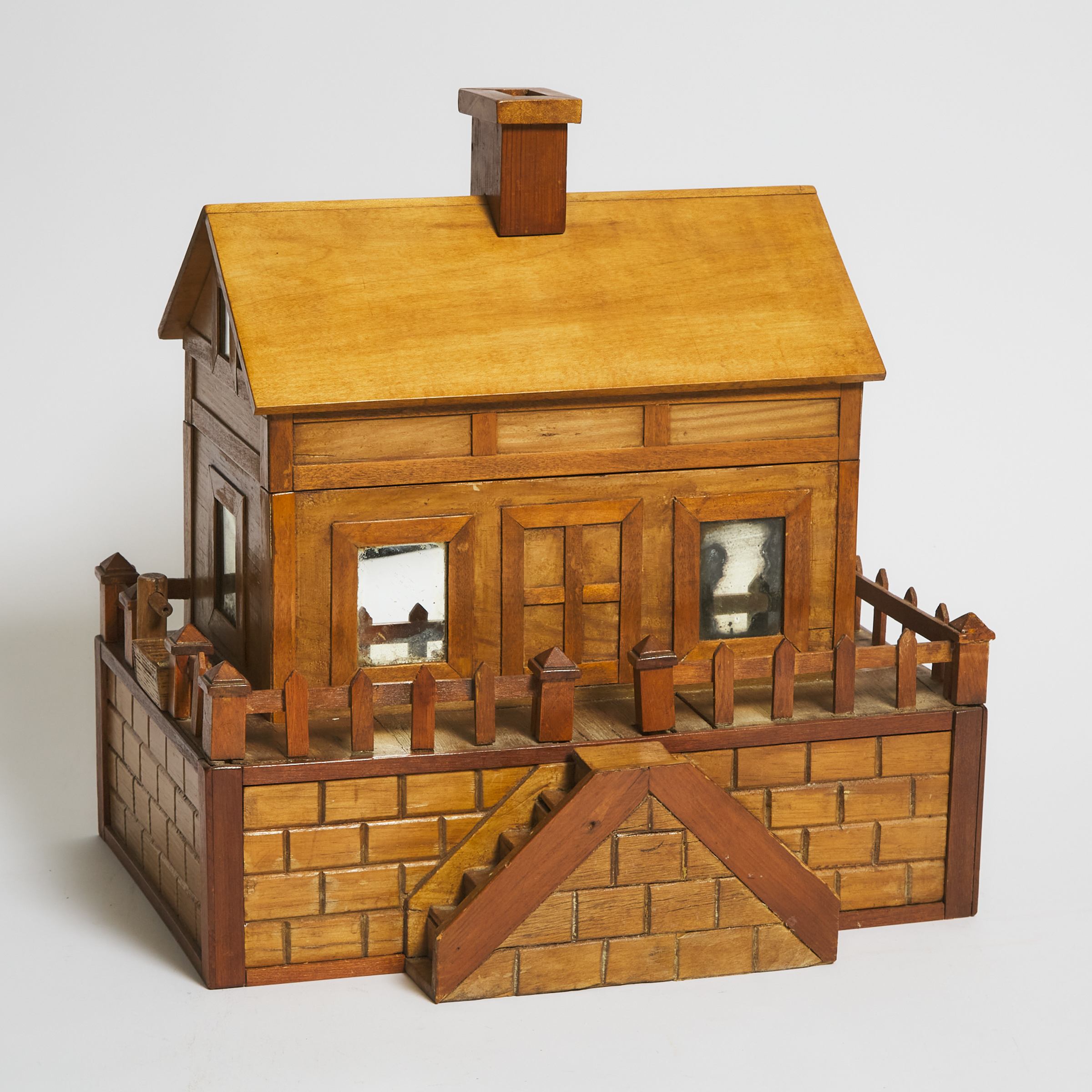 Dollhouse Form Safe Box, 19th/early