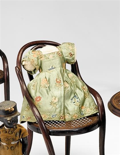 Dolls dress and three whitework