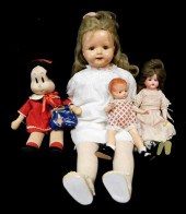 DOLLS: FOUR EARLY/MID-20TH C.