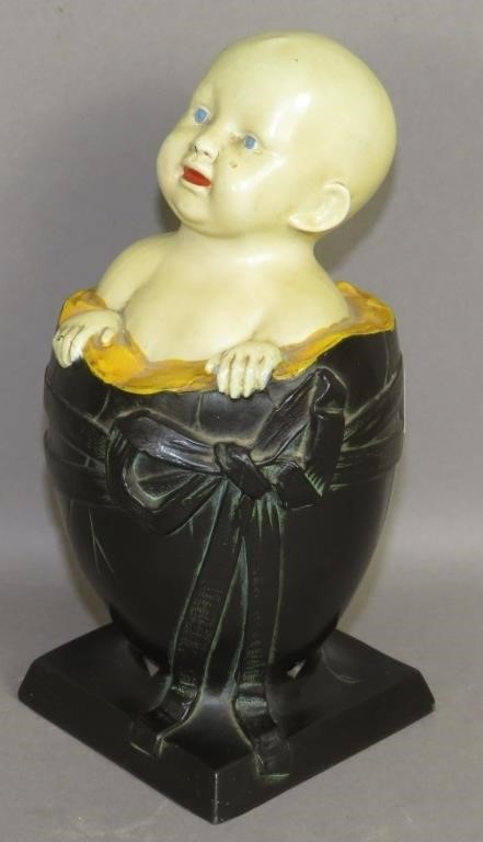 DOLL'S HEAD MECHANICAL BANKca.
