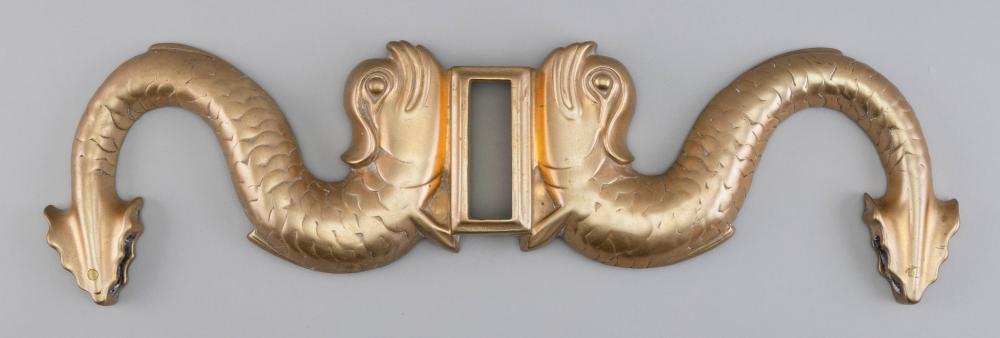 DOLPHIN-FORM MOLDED BRASS TILLER