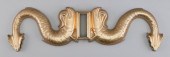 DOLPHIN-FORM MOLDED BRASS TILL