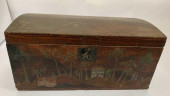 DOME CHEST, PAINTED & DECORATE