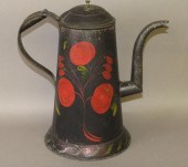 DOME LIDDED TOLEWARE TEAPOT AT