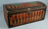 Dome top pine document box wit