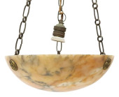 DOMED ALABASTER 1-LIGHT CEILIN