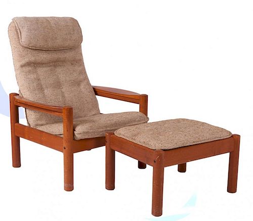 DOMINO MOBLER DANISH LOUNGE CHAIR &